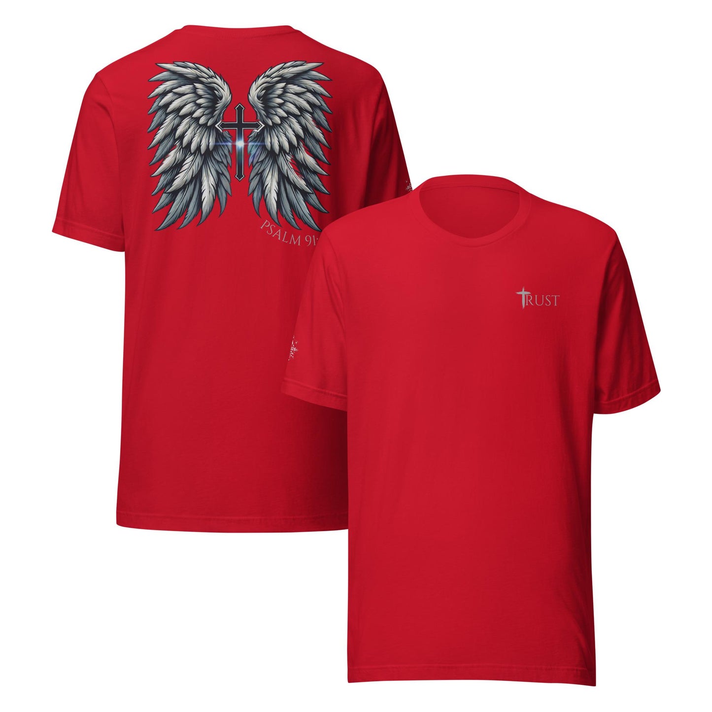 TRUST - Wings series Unisex Short Sleeve Shirt, Angel Wings Tee, Christian Apparel, Christian Wear