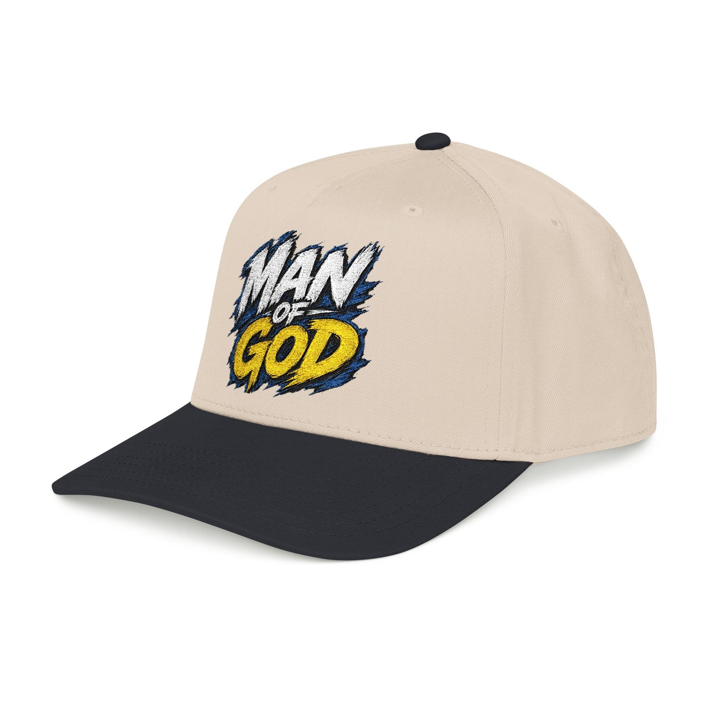 Man of God graphic Mid Profile Baseball Cap | faith scripture hat