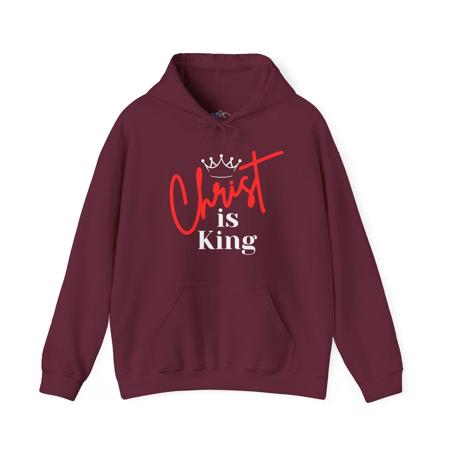 CHRIST IS KING (White Letters) Unisex Hoodie Sweatshirt, Heavy Blend Pullover, Gift for Him/Her, Cozy Winter Apparel, Religious Clothing
