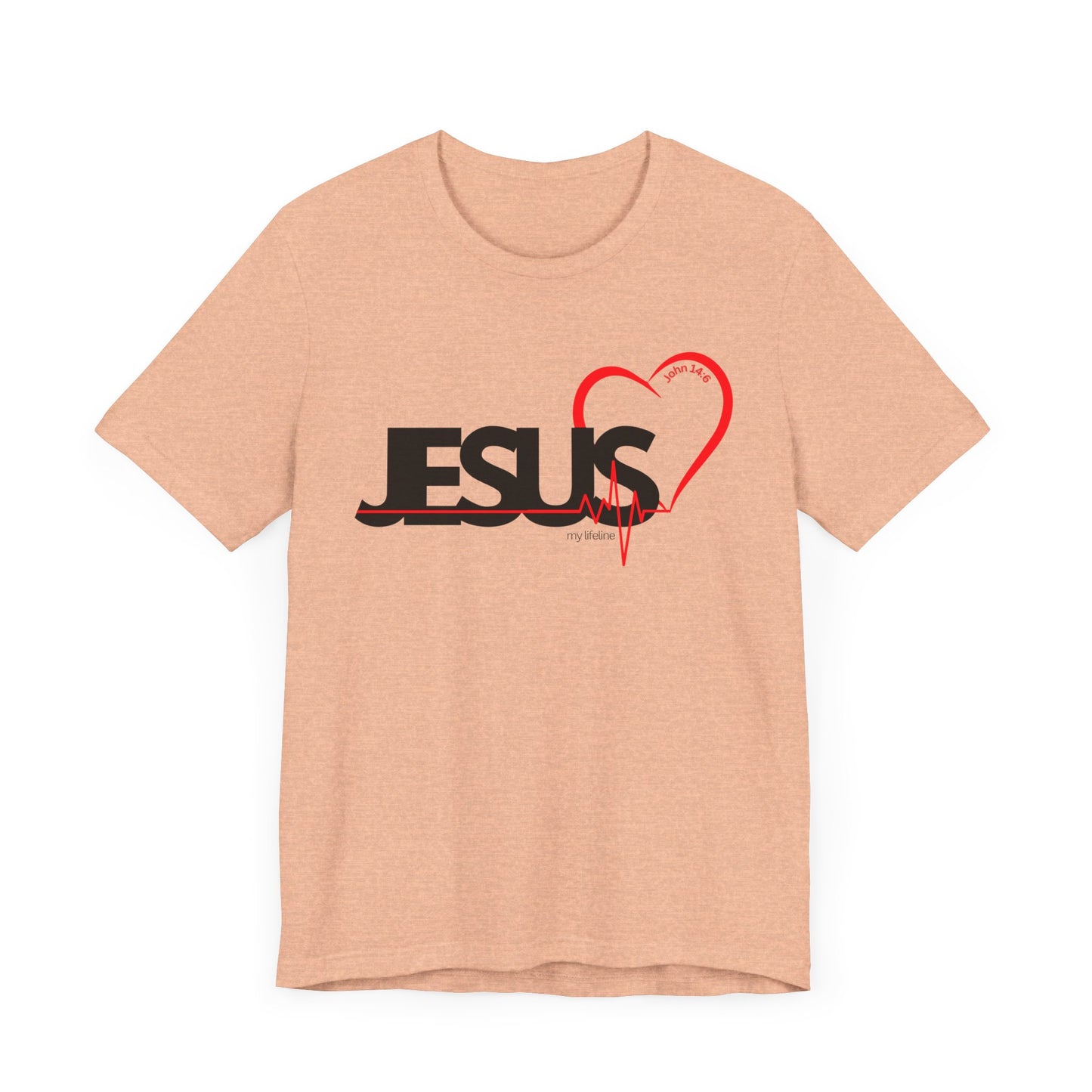 Jesus Lifeline tshirt, Unisex T, Jesus EKG shirt, Jesus the Life Tshirt, Jesus Shirt, Christian Apparel, My lifeline Shirt, EKG Jesus Shirt