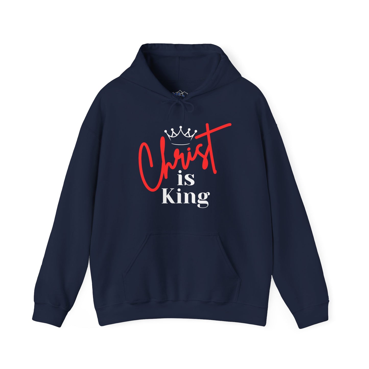 CHRIST IS KING (White Letters) Unisex Hoodie Sweatshirt, Heavy Blend Pullover, Gift for Him/Her, Cozy Winter Apparel, Religious Clothing