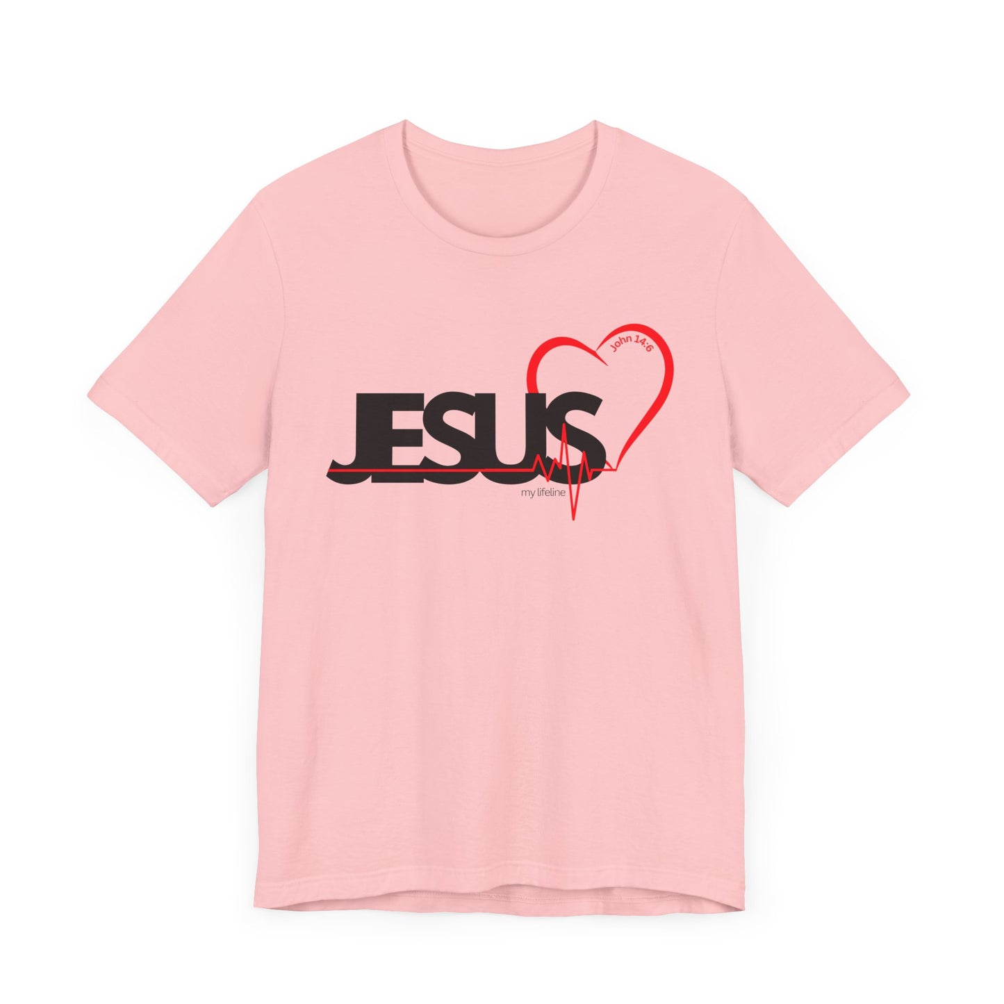 Jesus Lifeline tshirt, Unisex T, Jesus EKG shirt, Jesus the Life Tshirt, Jesus Shirt, Christian Apparel, My lifeline Shirt, EKG Jesus Shirt