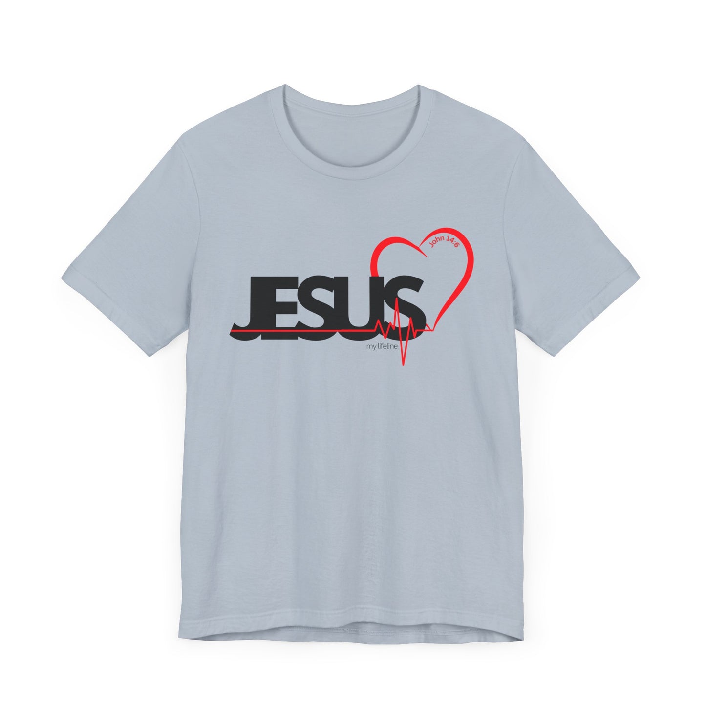 Jesus Lifeline tshirt, Unisex T, Jesus EKG shirt, Jesus the Life Tshirt, Jesus Shirt, Christian Apparel, My lifeline Shirt, EKG Jesus Shirt