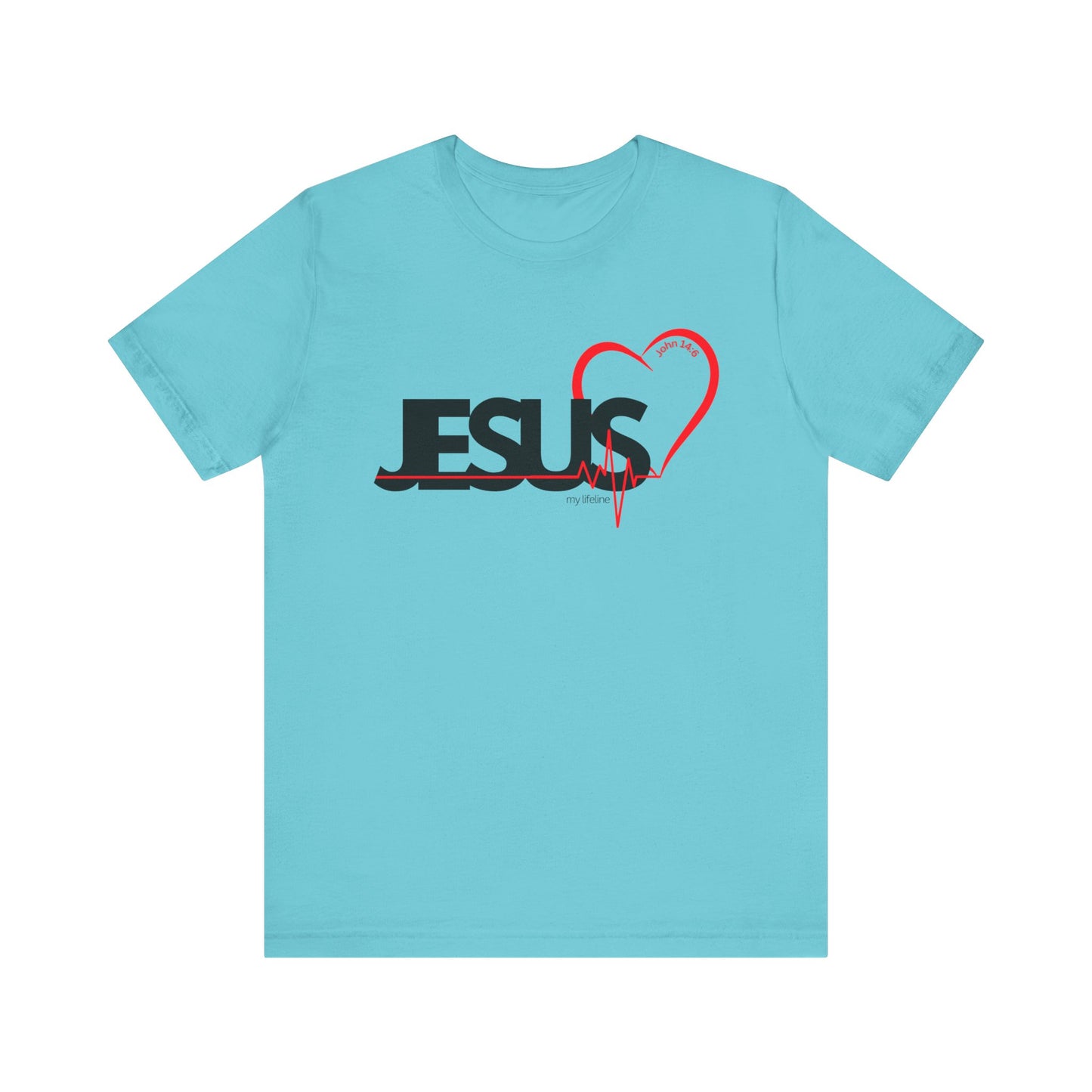 Jesus Lifeline tshirt, Unisex T, Jesus EKG shirt, Jesus the Life Tshirt, Jesus Shirt, Christian Apparel, My lifeline Shirt, EKG Jesus Shirt