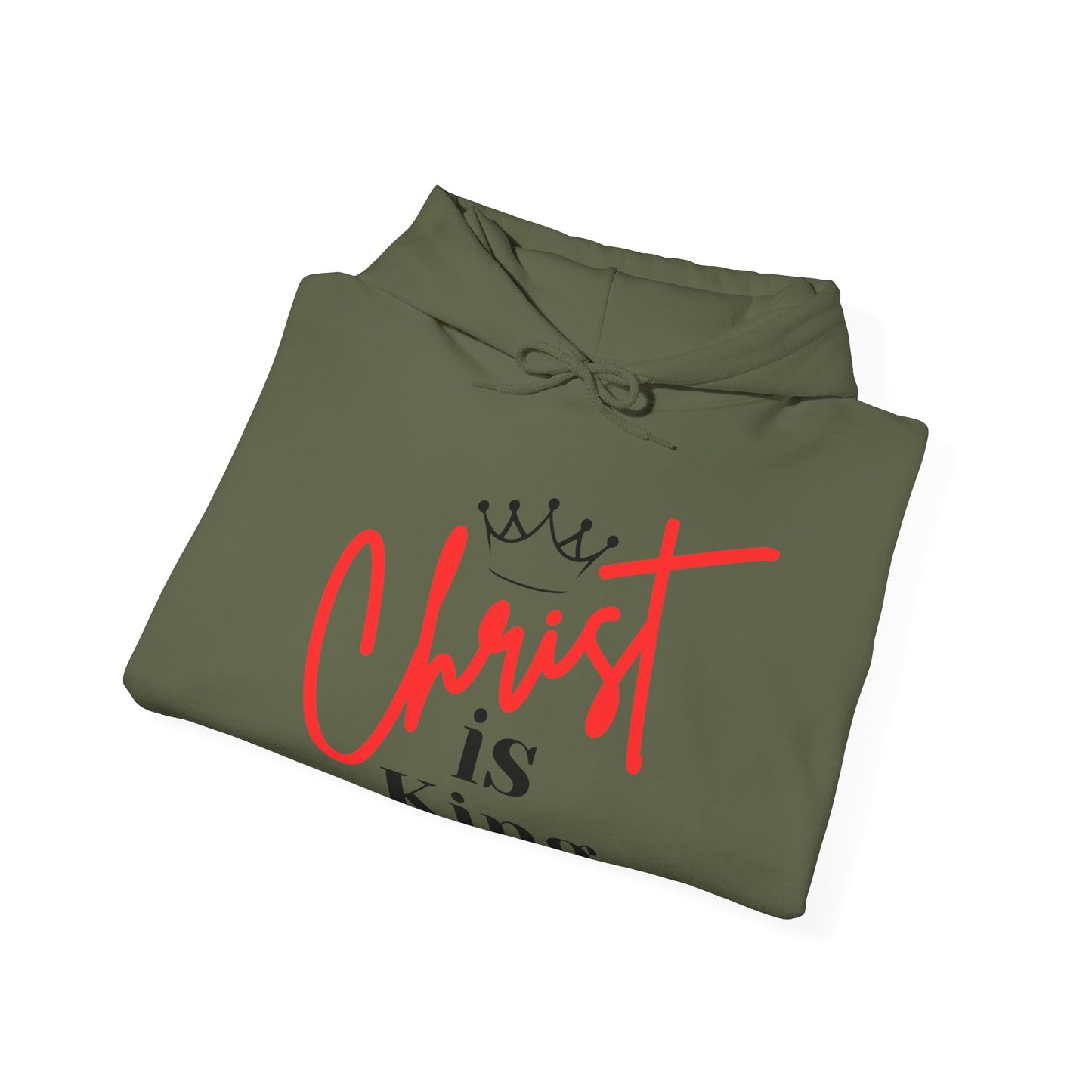 CHRIST IS KING Unisex Hoodie Sweatshirt, Heavy Blend Pullover, Gift for Him/Her, Cozy Winter Apparel, Religious Clothing, Christmas Present