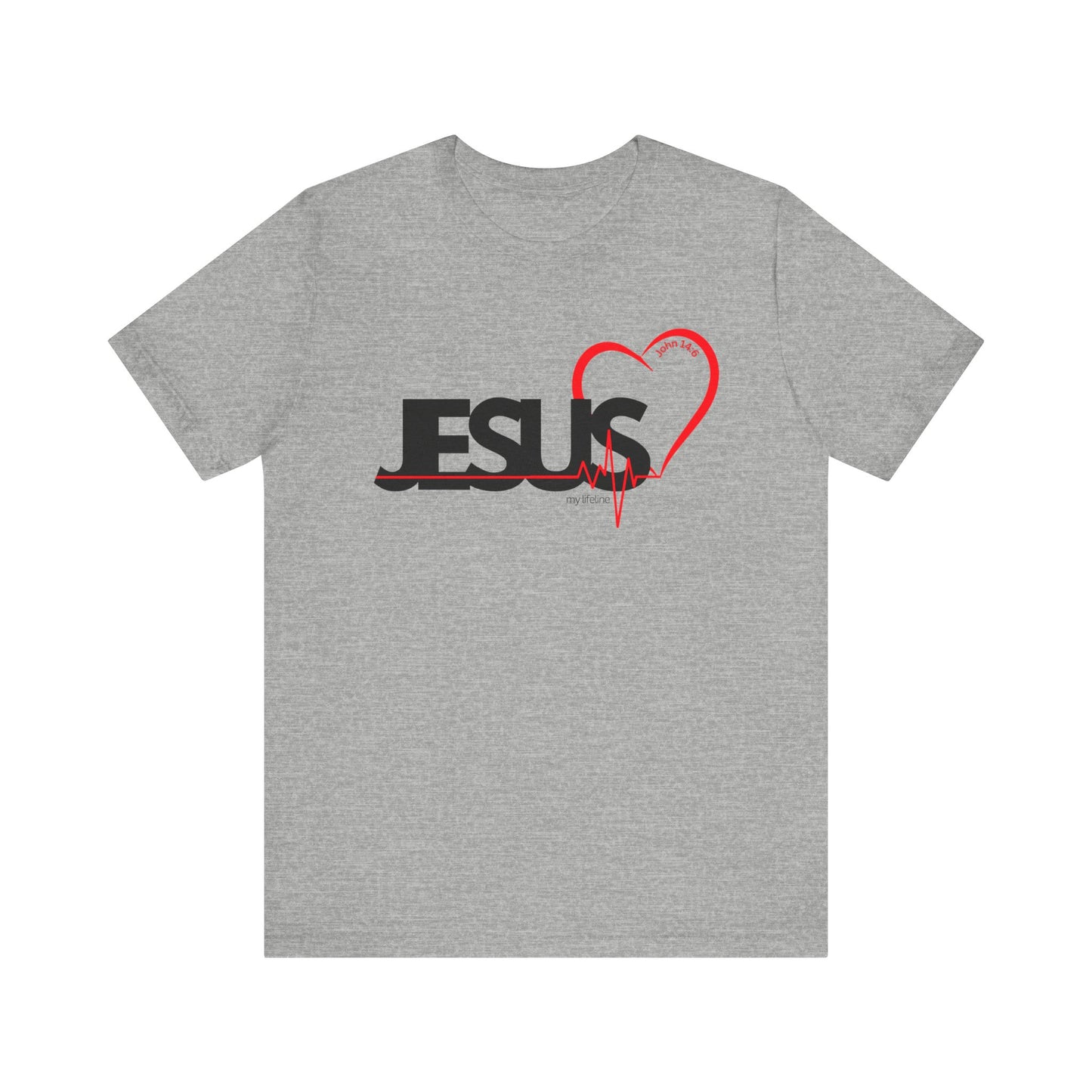 Jesus Lifeline tshirt, Unisex T, Jesus EKG shirt, Jesus the Life Tshirt, Jesus Shirt, Christian Apparel, My lifeline Shirt, EKG Jesus Shirt