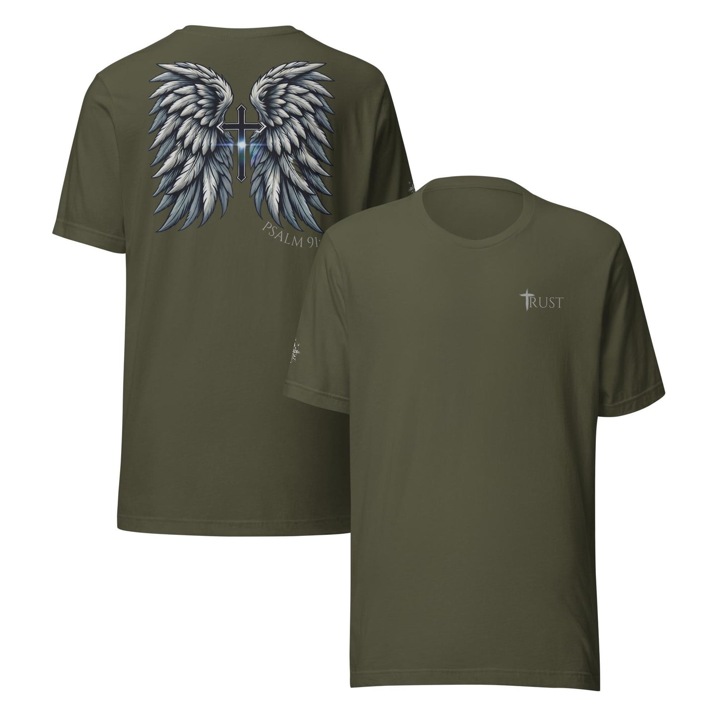 TRUST - Wings series Unisex Short Sleeve Shirt, Angel Wings Tee, Christian Apparel, Christian Wear