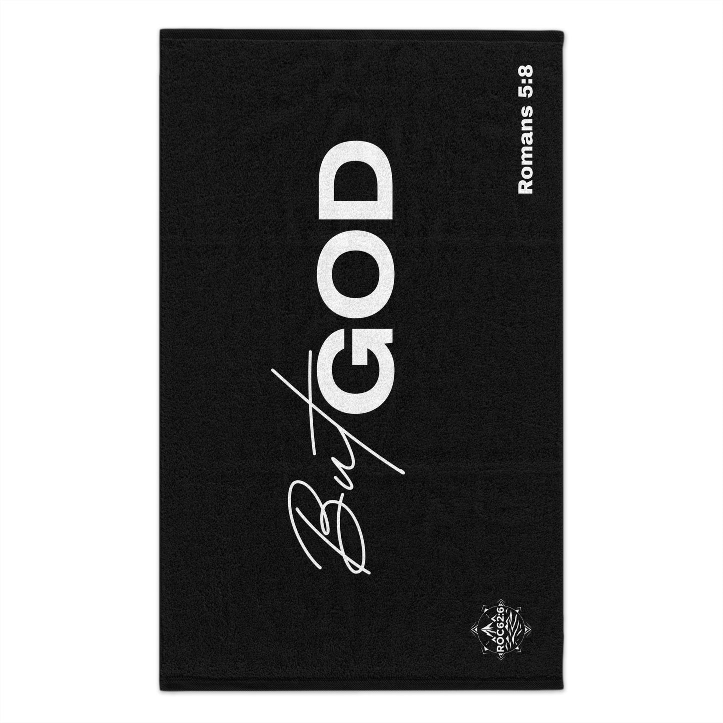But God Inspirational Rally Towel, Romans 5:8 towel, Sports Towel, Church Fundraiser, Motivational Gift, Faith-Based Merch