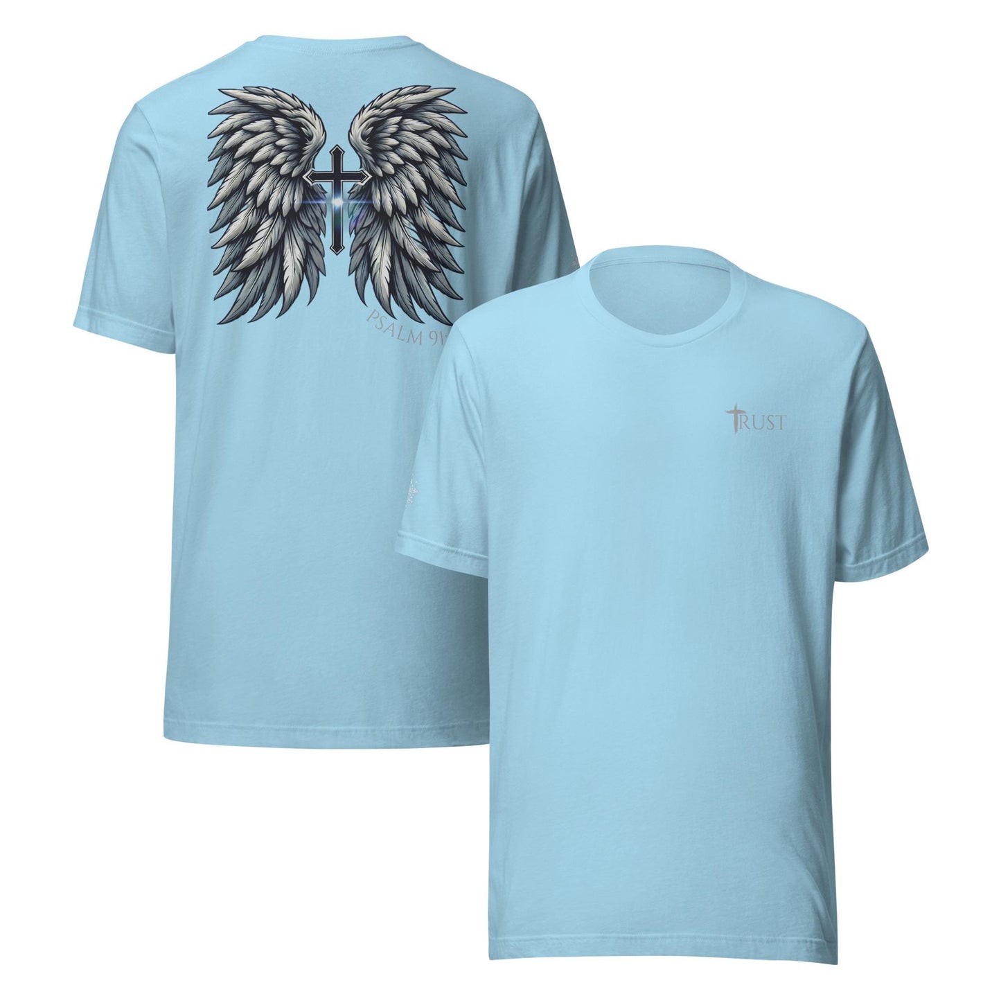 TRUST - Wings series Unisex Short Sleeve Shirt, Angel Wings Tee, Christian Apparel, Christian Wear