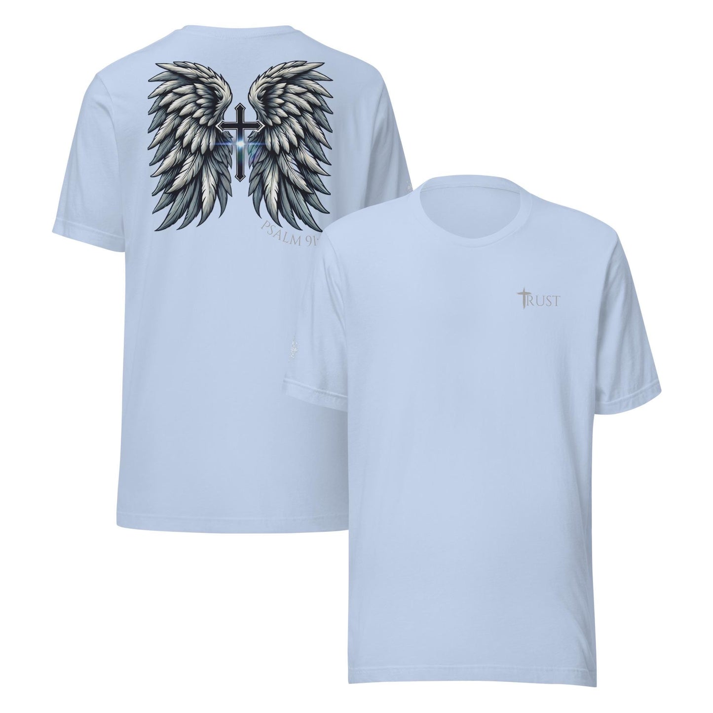 TRUST - Wings series Unisex Short Sleeve Shirt, Angel Wings Tee, Christian Apparel, Christian Wear