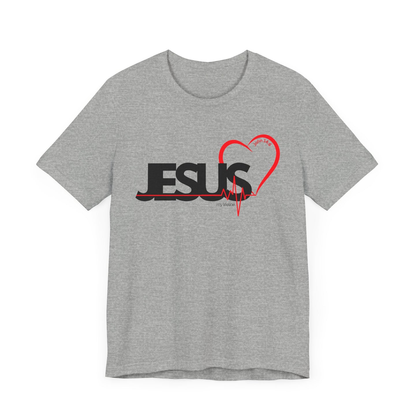 Jesus Lifeline tshirt, Unisex T, Jesus EKG shirt, Jesus the Life Tshirt, Jesus Shirt, Christian Apparel, My lifeline Shirt, EKG Jesus Shirt