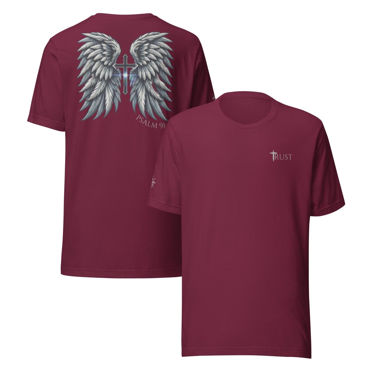 TRUST - Wings series Unisex Short Sleeve Shirt, Angel Wings Tee, Christian Apparel, Christian Wear