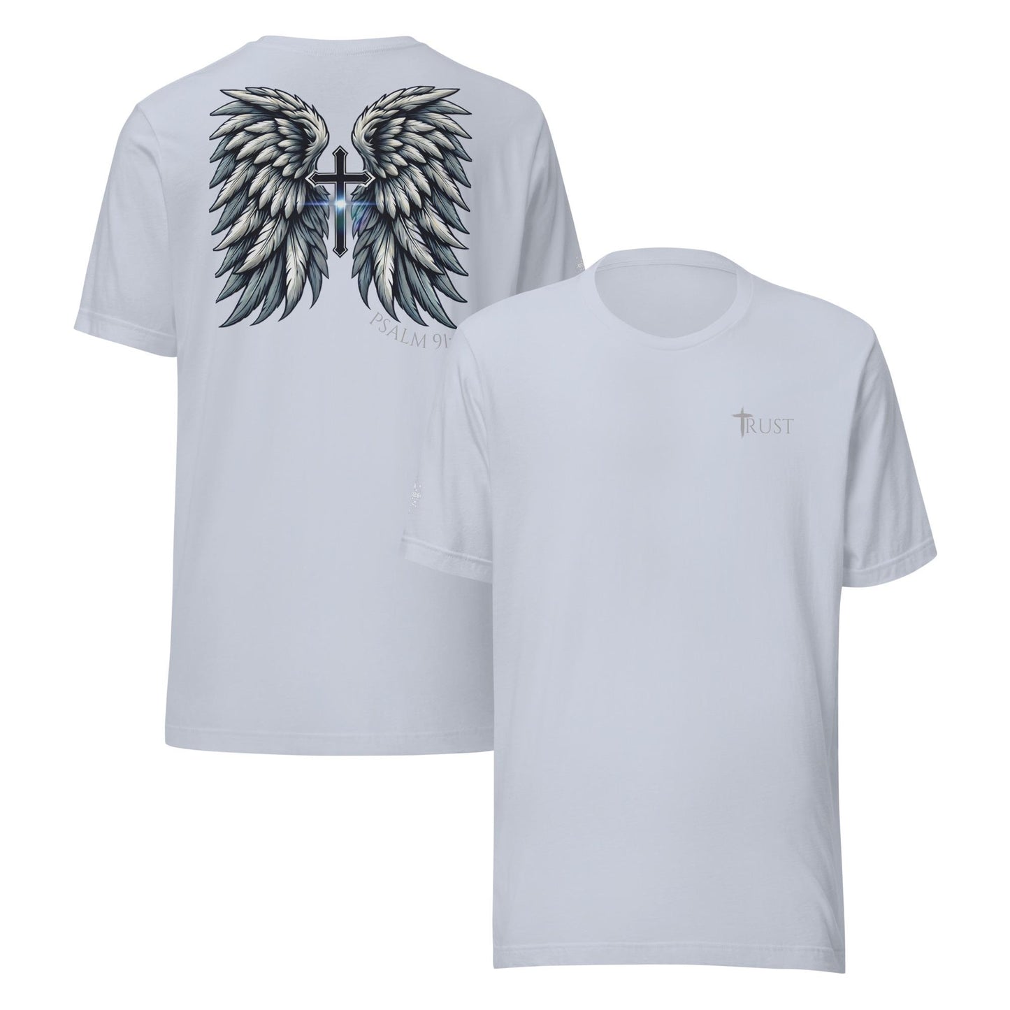 TRUST - Wings series Unisex Short Sleeve Shirt, Angel Wings Tee, Christian Apparel, Christian Wear