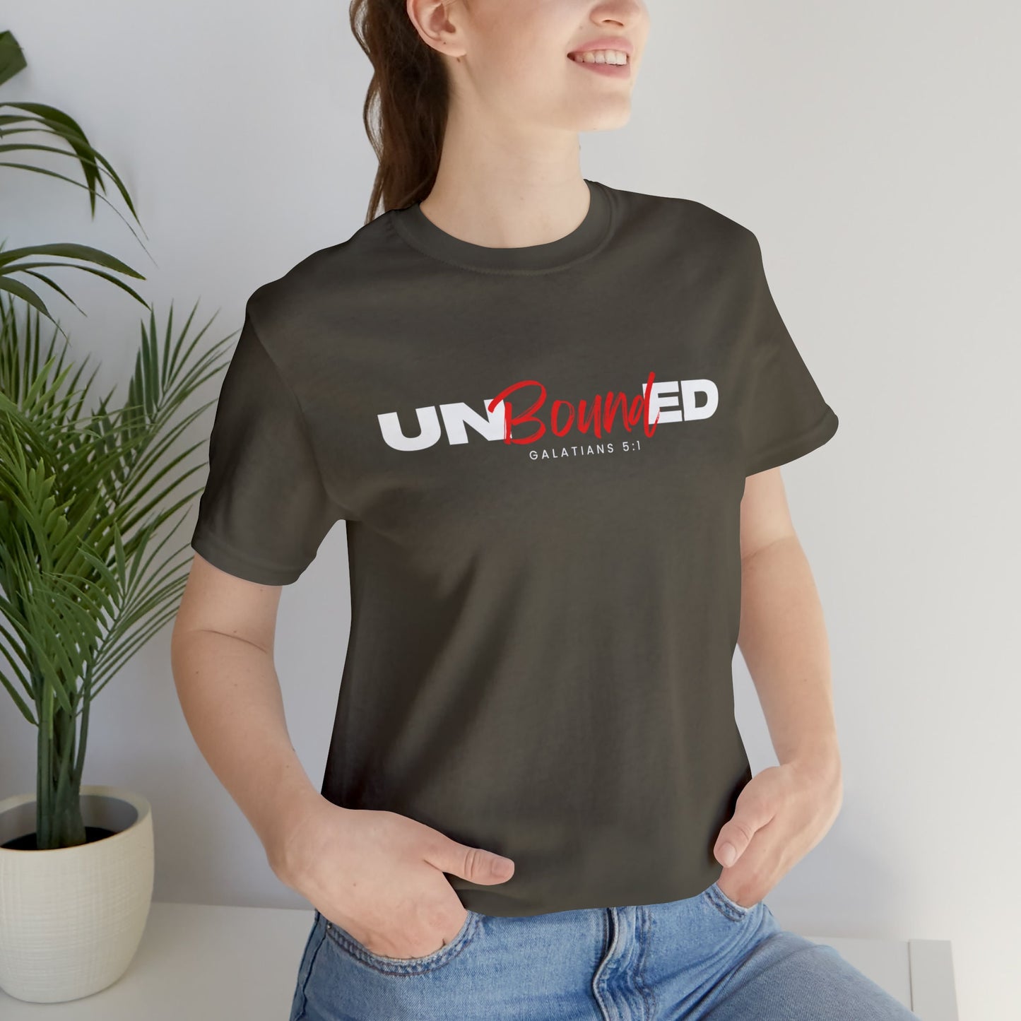 UNBounded Unisex Apparel Religious T-shirt, God Tee Shirts, Vintage Faith Based Shirt, Modest Motivational Shirt, Christian Shirt Gift