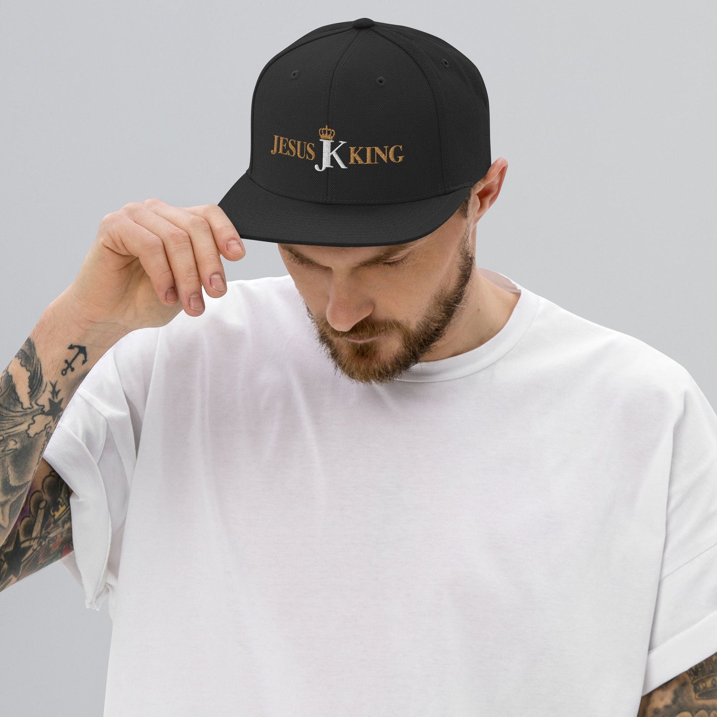 Jesus King Snapback Hat, King Jesus Cap, Crown Jesus Hat,
