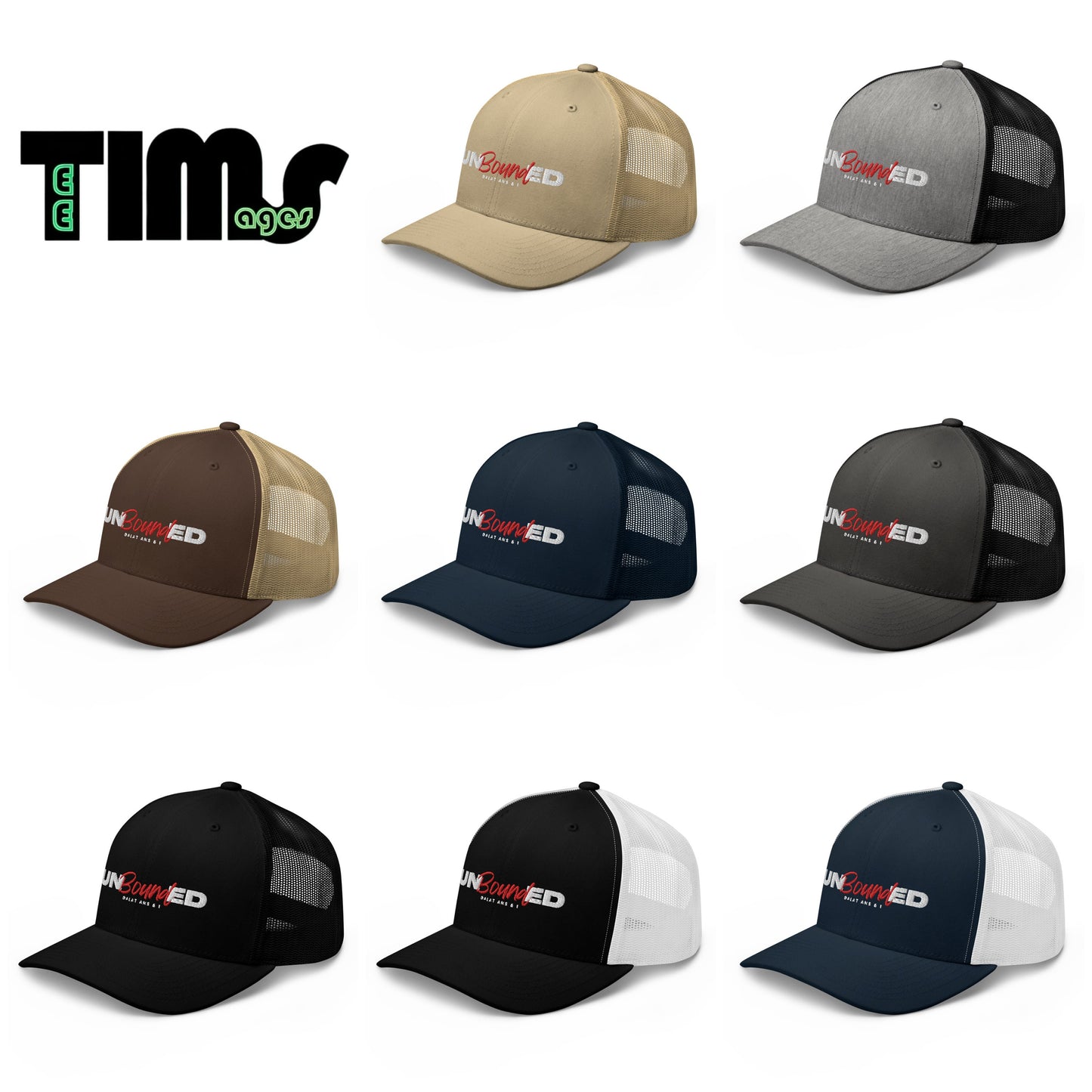 UNBoundED Trucker Cap | Christian Apparel | Scripture Hat | Inspirational Apparel | Motivational Apparel | Christian Hat | God Trucker Cap