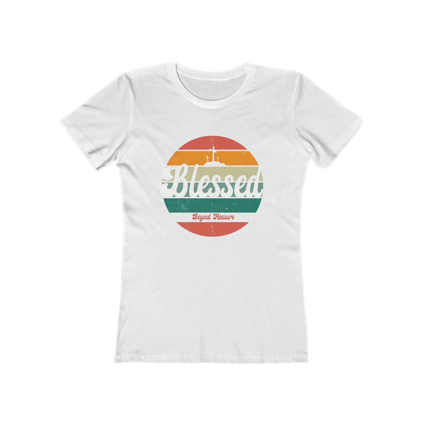 Blessed Beyond Measure Tee, Blessed Tee, Bless Beyond Measure, Christian Apparel, Christian Tee for Women, Women's The Boyfriend Tee