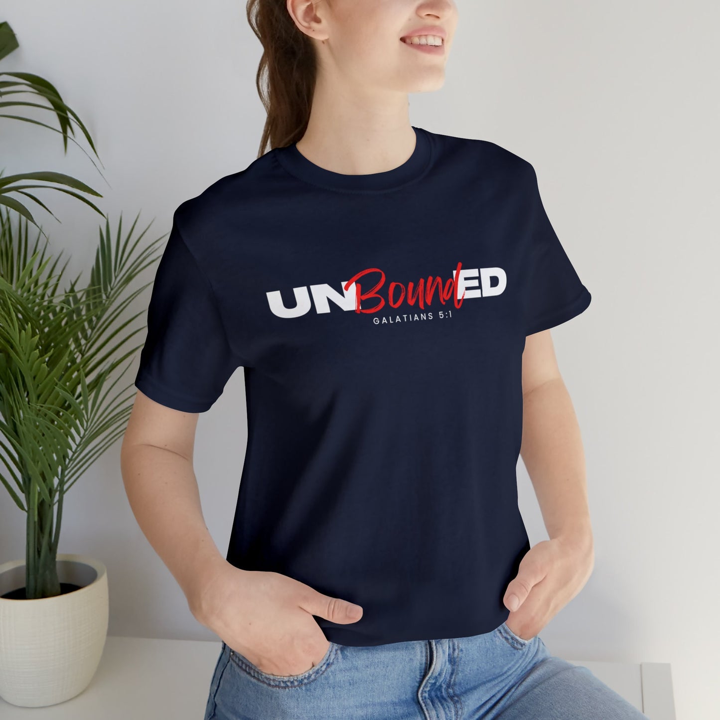 UNBounded Unisex Apparel Religious T-shirt, God Tee Shirts, Vintage Faith Based Shirt, Modest Motivational Shirt, Christian Shirt Gift