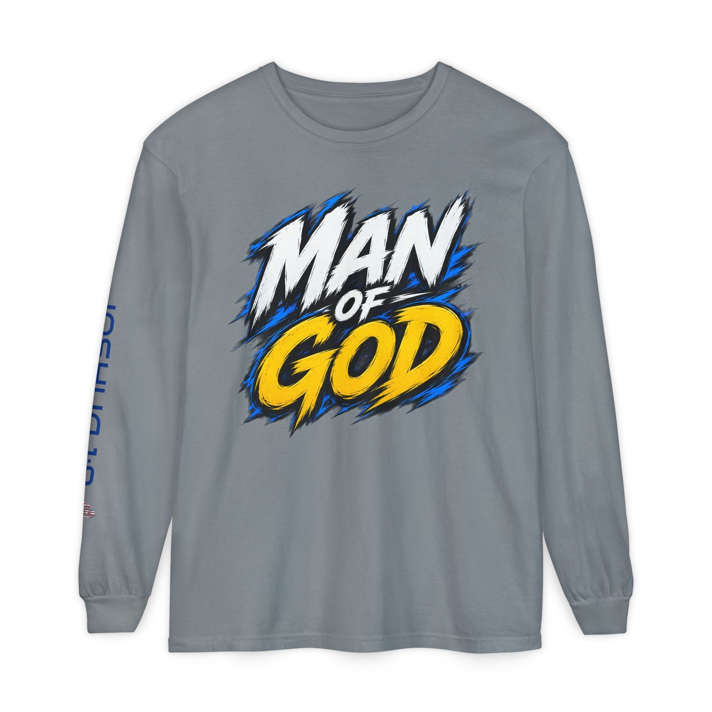 Man of God Graphic Long Sleeve Shirt | Christian Faith Message