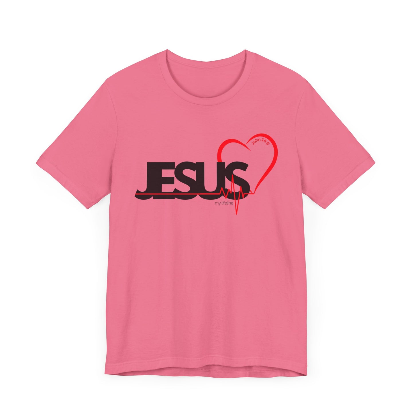 Jesus Lifeline tshirt, Unisex T, Jesus EKG shirt, Jesus the Life Tshirt, Jesus Shirt, Christian Apparel, My lifeline Shirt, EKG Jesus Shirt