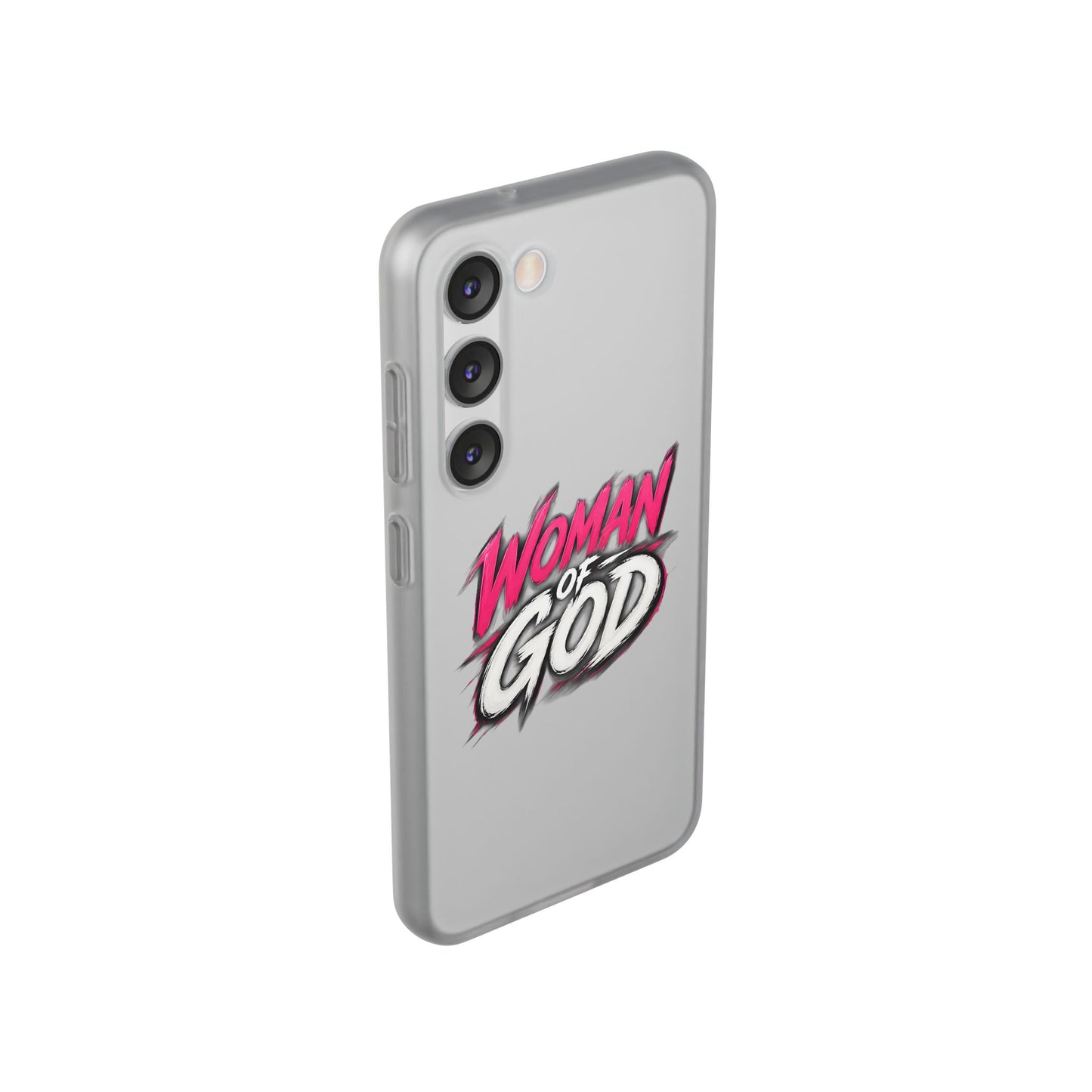 Woman of God phone case | Flexi Case, Christian faith typography - Samsung