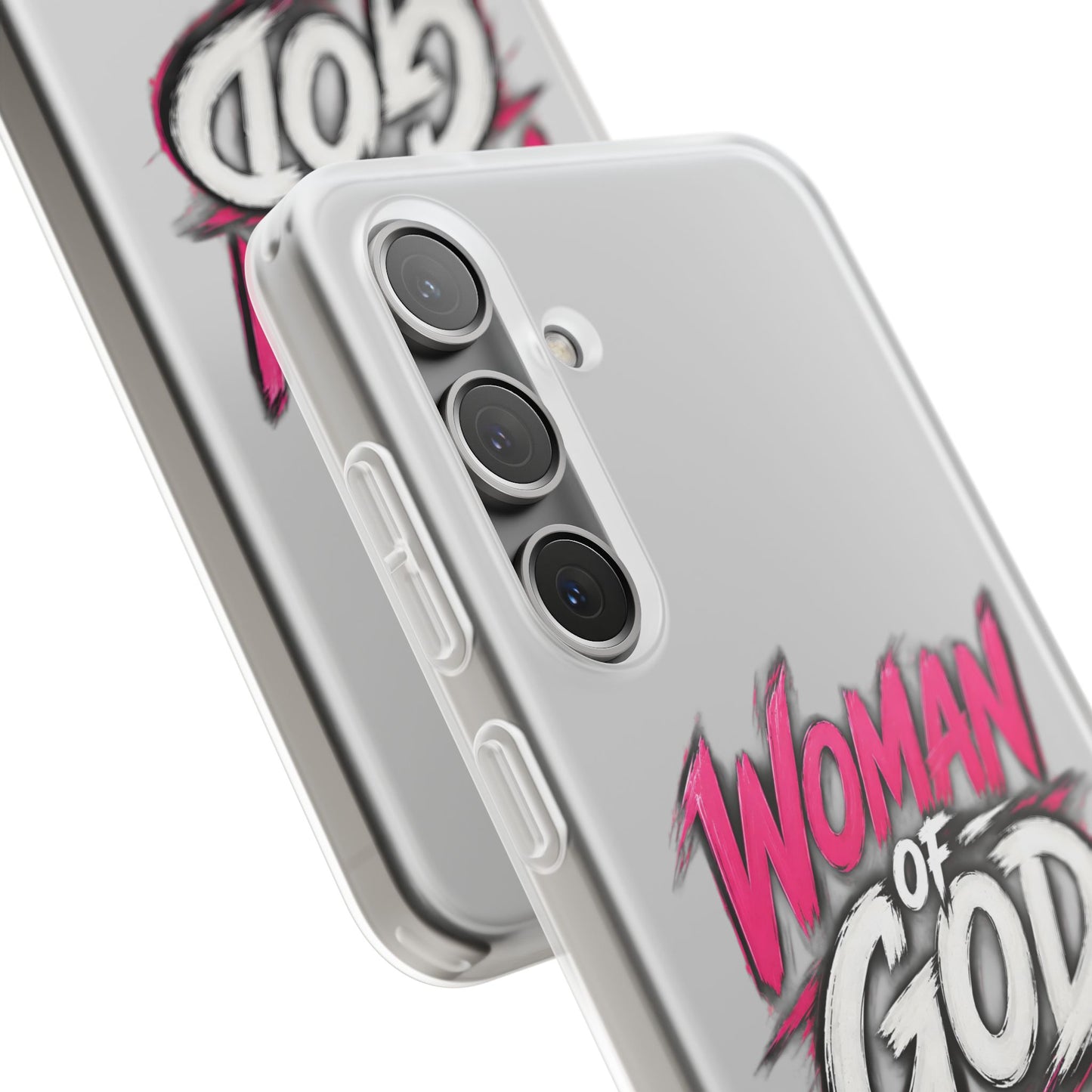 Woman of God phone case | Flexi Case, Christian faith typography - Samsung