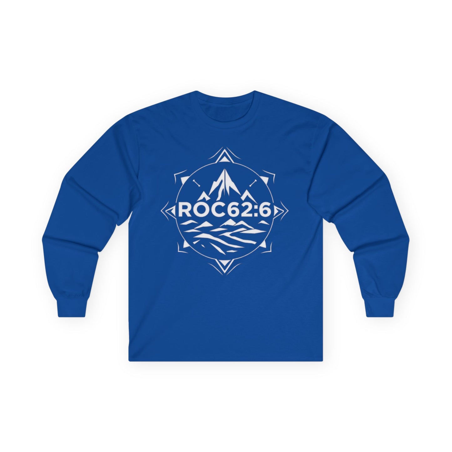 ROC62:6 -Unisex Cotton Long Sleeve Tee, Comfortable Frame, No Seams, Taped Shoulders, Eco-Friendly, Classic Fit, Casual