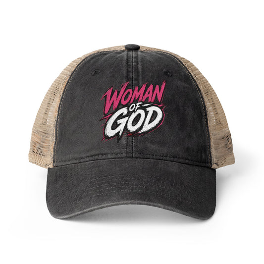 Woman of God Washed Mesh-Back Cap