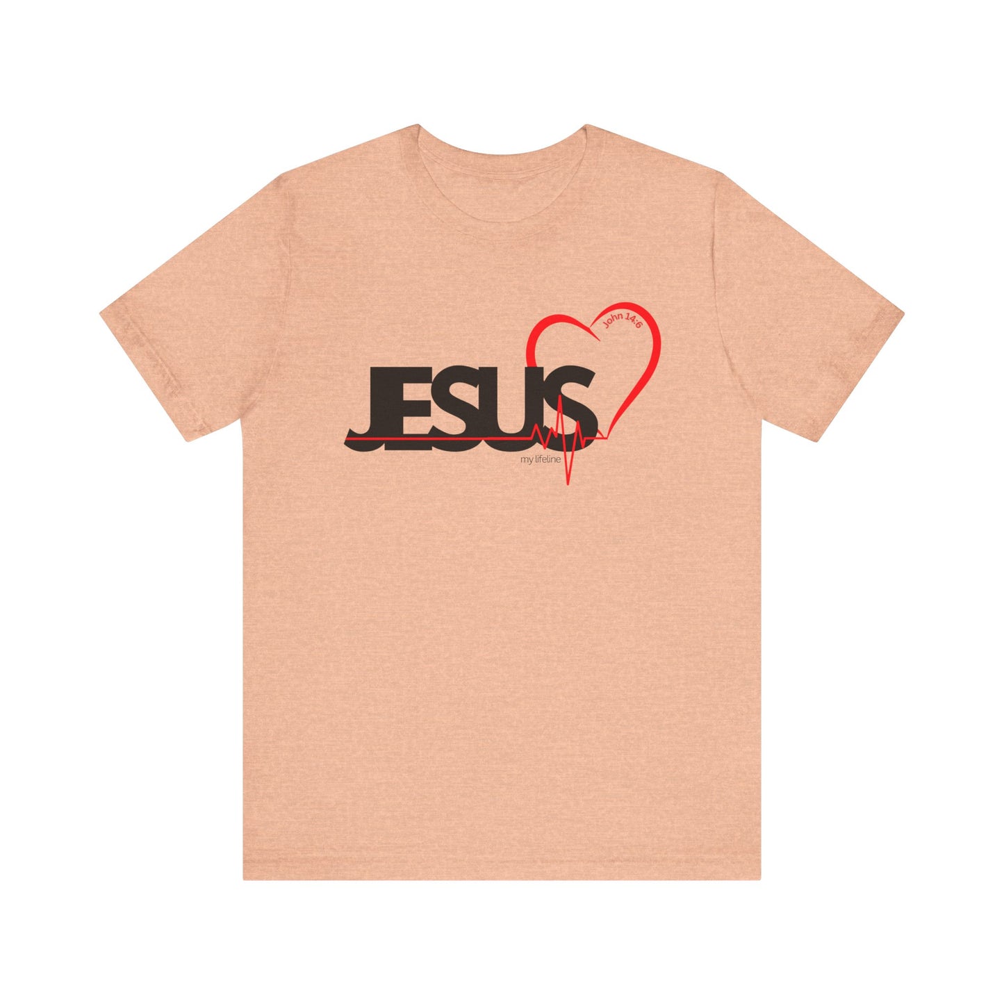 Jesus Lifeline tshirt, Unisex T, Jesus EKG shirt, Jesus the Life Tshirt, Jesus Shirt, Christian Apparel, My lifeline Shirt, EKG Jesus Shirt