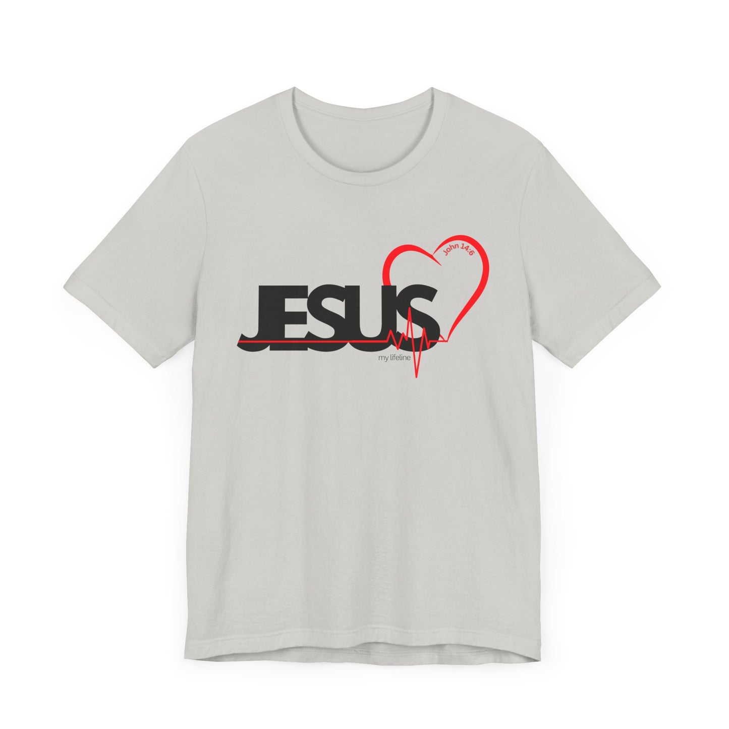 Jesus Lifeline tshirt, Unisex T, Jesus EKG shirt, Jesus the Life Tshirt, Jesus Shirt, Christian Apparel, My lifeline Shirt, EKG Jesus Shirt