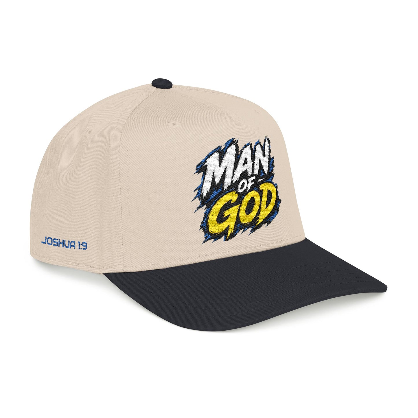 Man of God graphic Mid Profile Baseball Cap | faith scripture hat