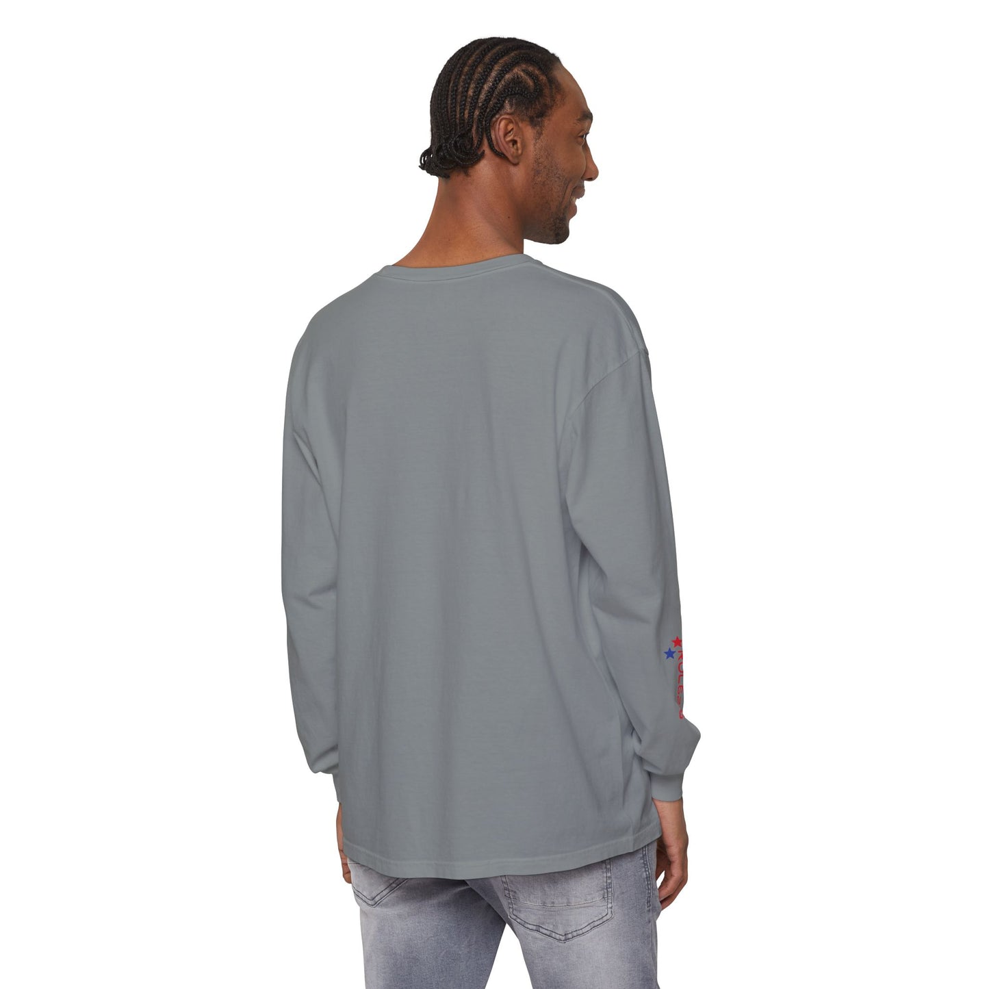 American Flag Mountain ROC626 Long Sleeve Shirt | Patriotic Outdoor Tee