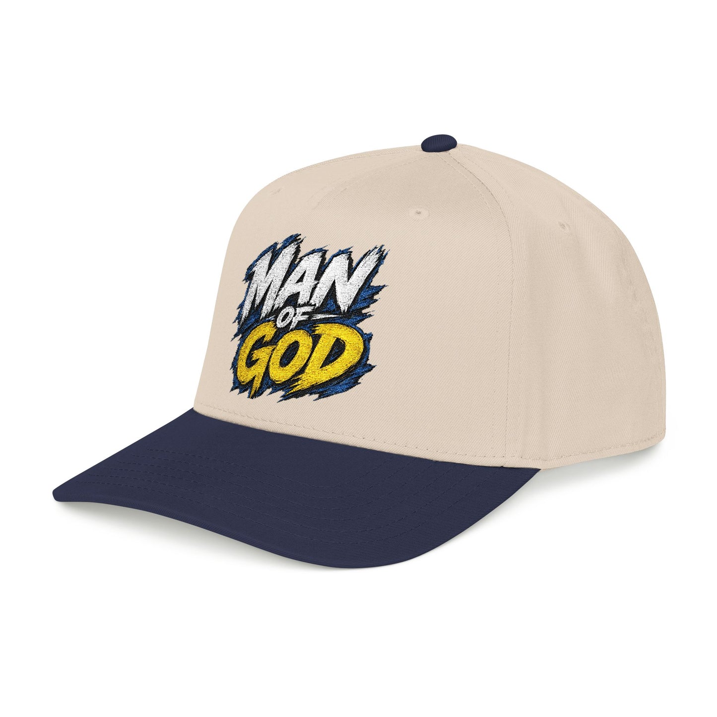 Man of God graphic Mid Profile Baseball Cap | faith scripture hat