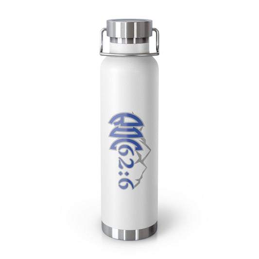 Copper Bottle, ROC62:6 Merch, Insulated Water Bottle, 22oz, Gift for Him, Gift for Her, Hydration Bottle, Stainless Steel Flask