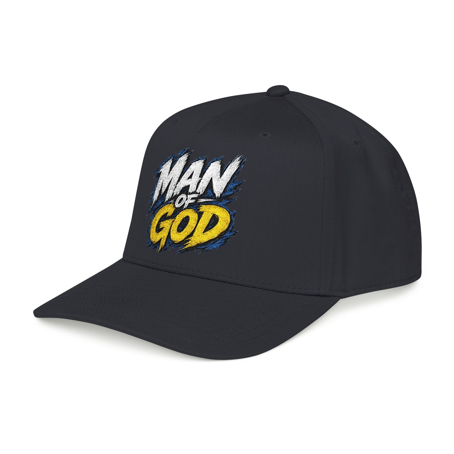 Man of God graphic Mid Profile Baseball Cap | faith scripture hat