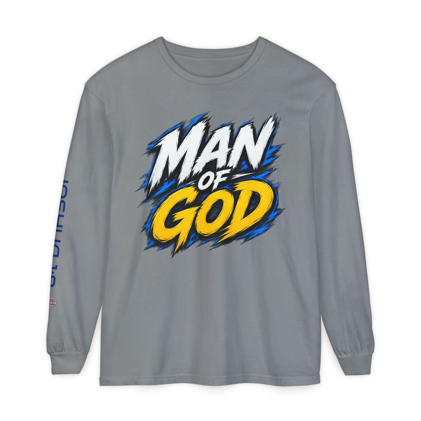 Man of God Graphic Long Sleeve Shirt | Christian Faith Message