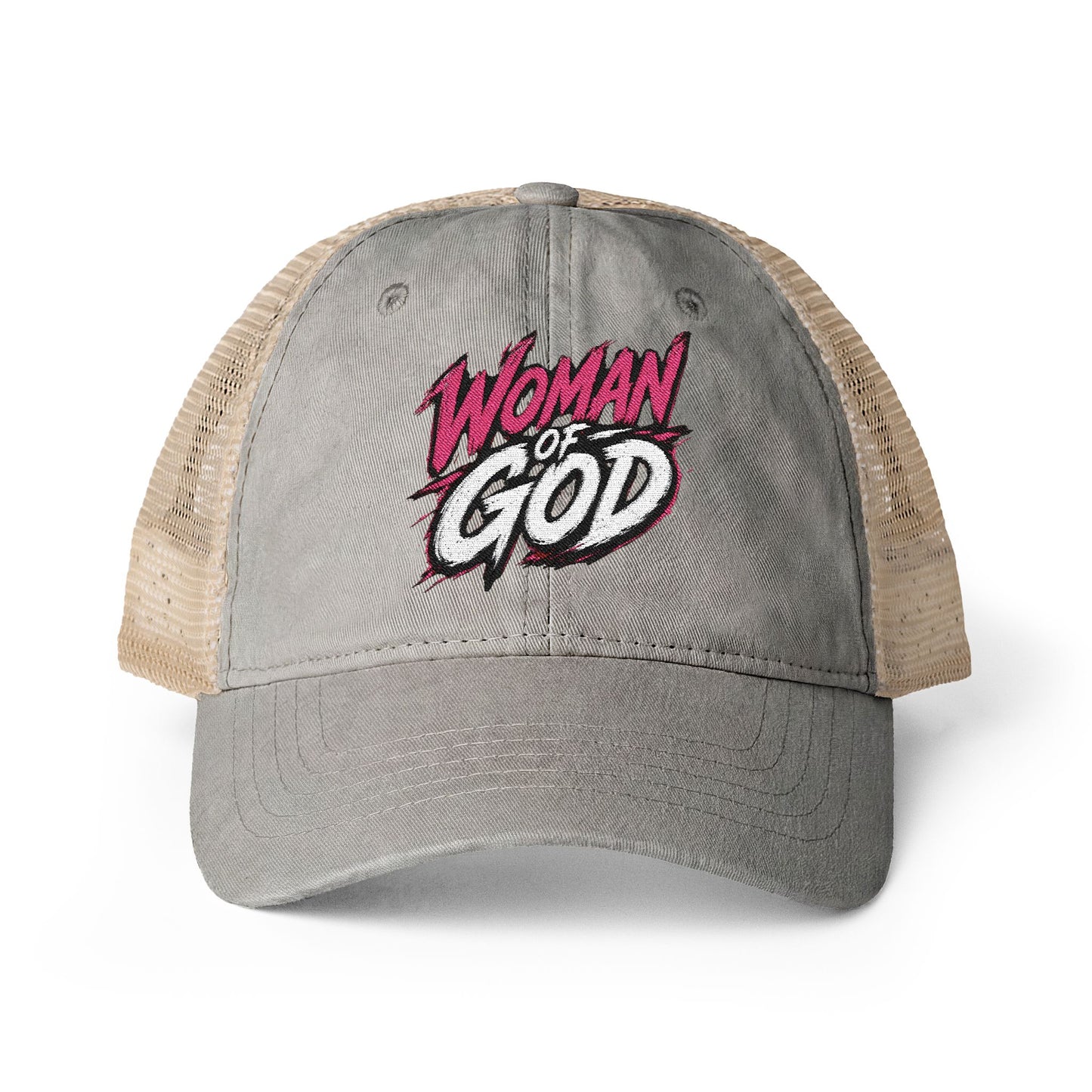 Woman of God Washed Mesh-Back Cap