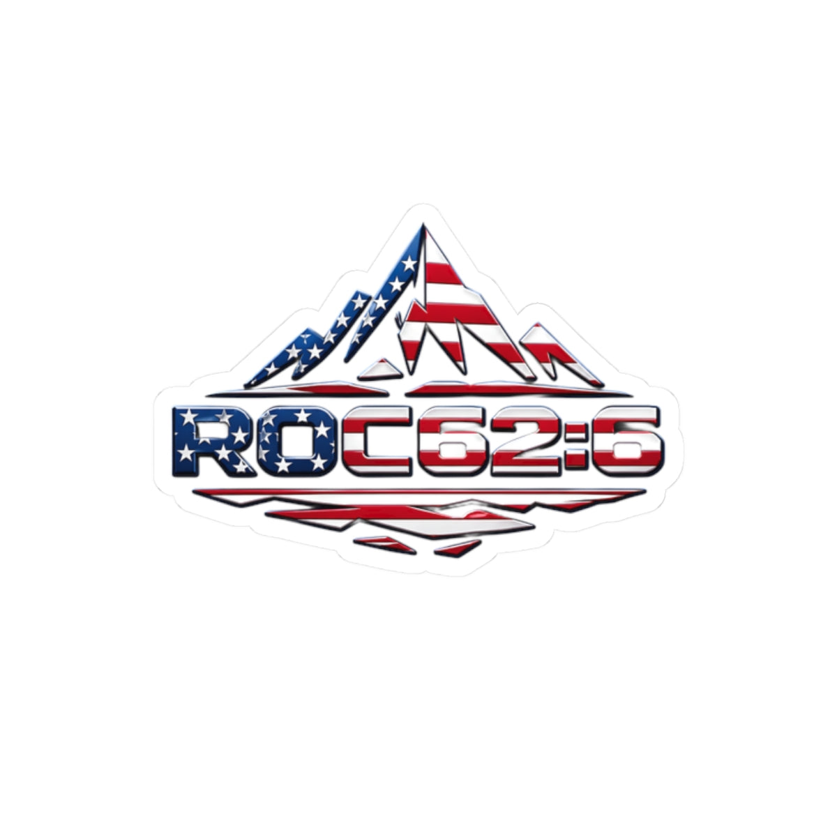 American Flag Mountain ROC626 Kiss-Cut Stickers