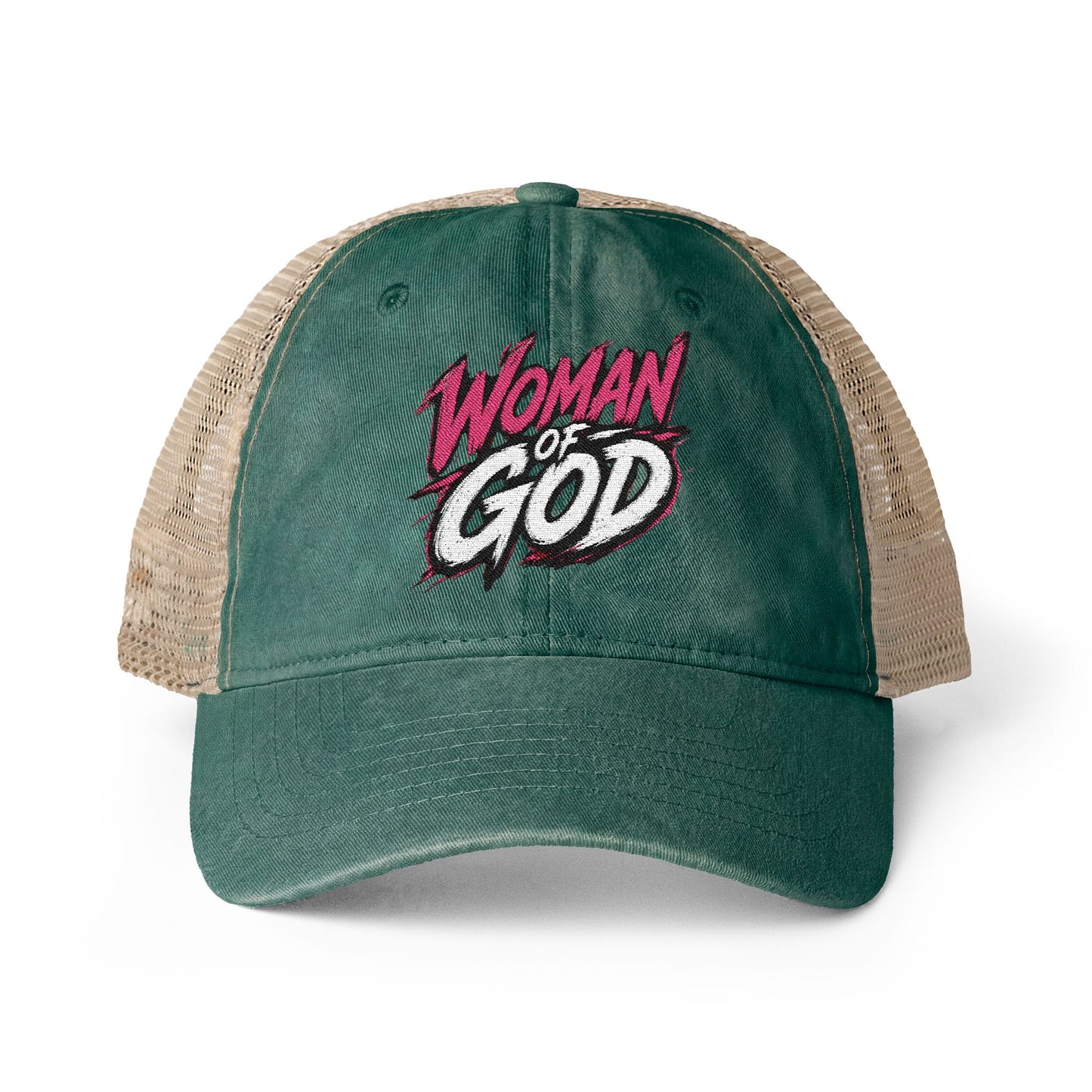 Woman of God Washed Mesh-Back Cap