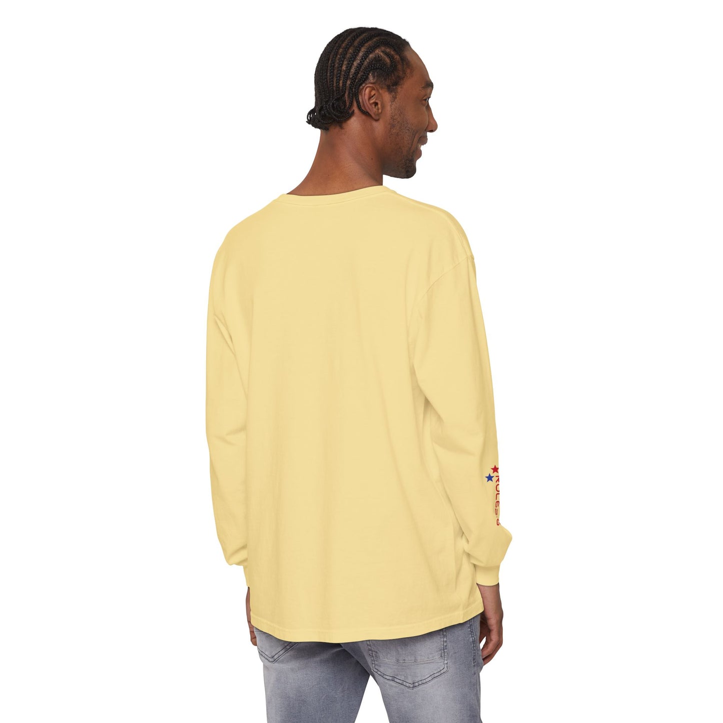 American Flag Mountain ROC626 Long Sleeve Shirt | Patriotic Outdoor Tee