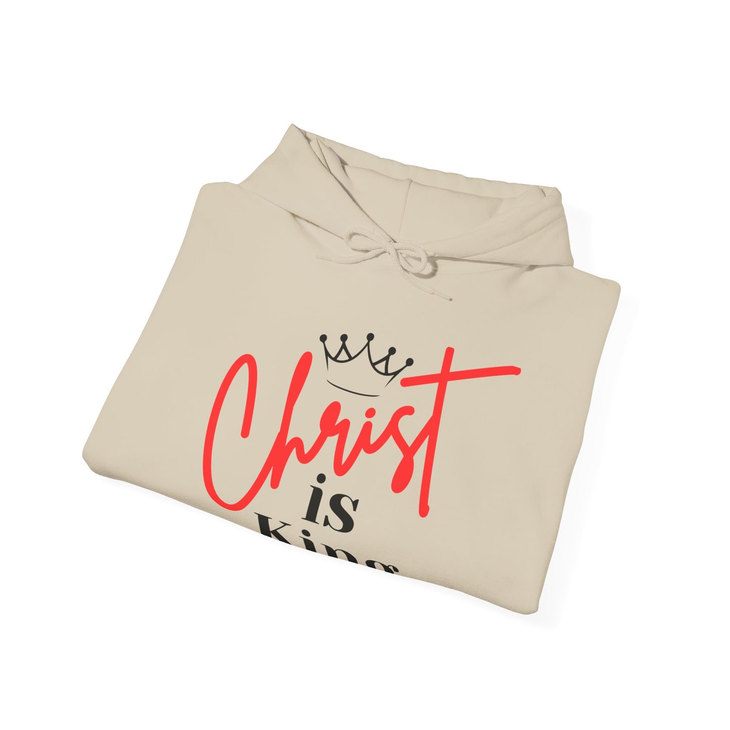 CHRIST IS KING Unisex Hoodie Sweatshirt, Heavy Blend Pullover, Gift for Him/Her, Cozy Winter Apparel, Religious Clothing, Christmas Present