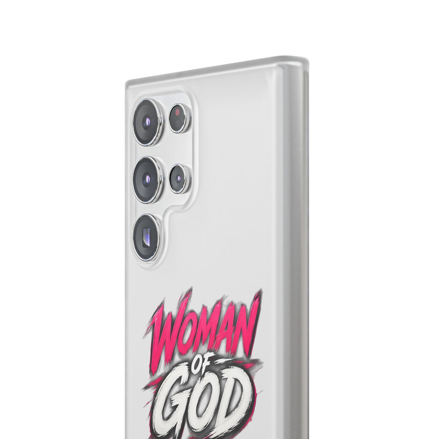 Woman of God phone case | Flexi Case, Christian faith typography - Samsung