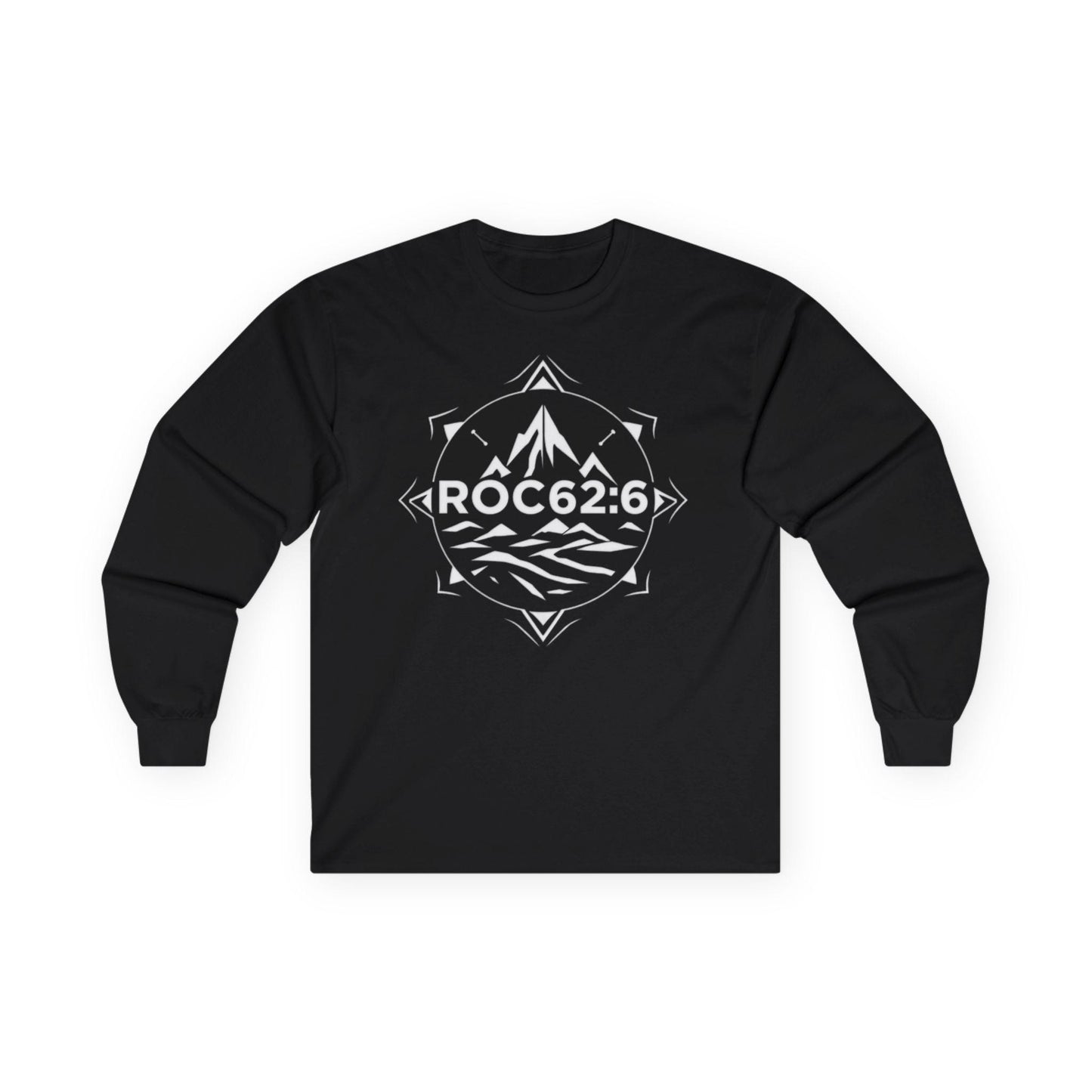 ROC62:6 emblem merch - Unisex Cotton Long Sleeve Tee, Comfortable Frame, No Seams, Taped Shoulders, Eco-Friendly, Classic Fit, Casual