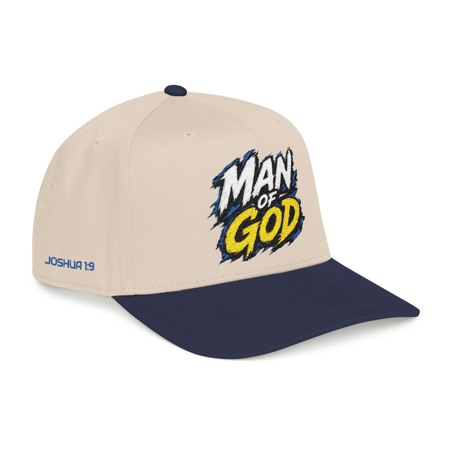 Man of God graphic Mid Profile Baseball Cap | faith scripture hat