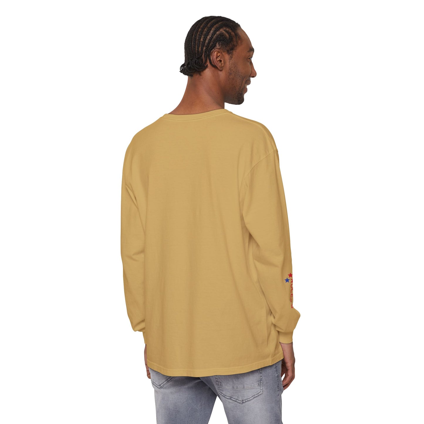 American Flag Mountain ROC626 Long Sleeve Shirt | Patriotic Outdoor Tee