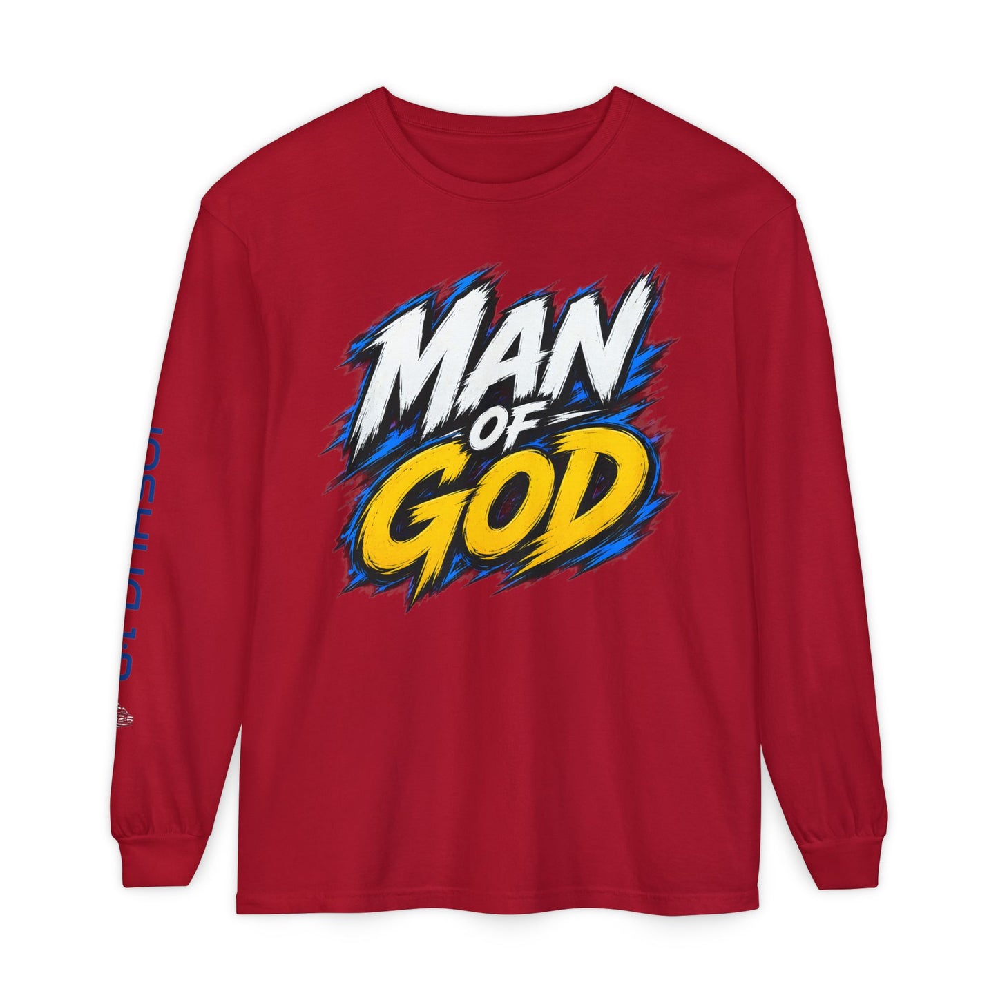 Man of God Graphic Long Sleeve Shirt | Christian Faith Message