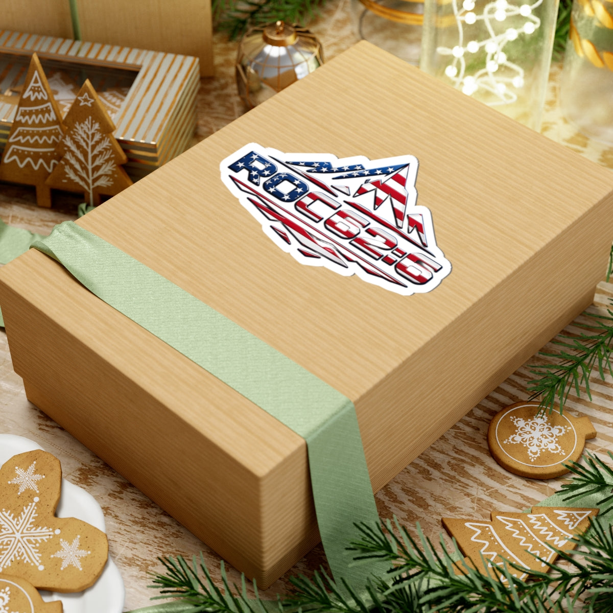 American Flag Mountain ROC626 Kiss-Cut Stickers