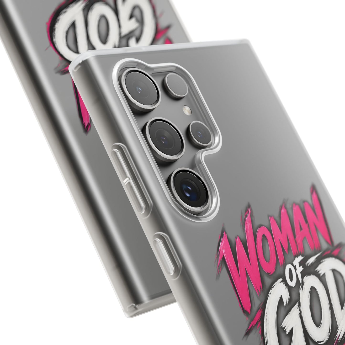 Woman of God phone case | Flexi Case, Christian faith typography - Samsung