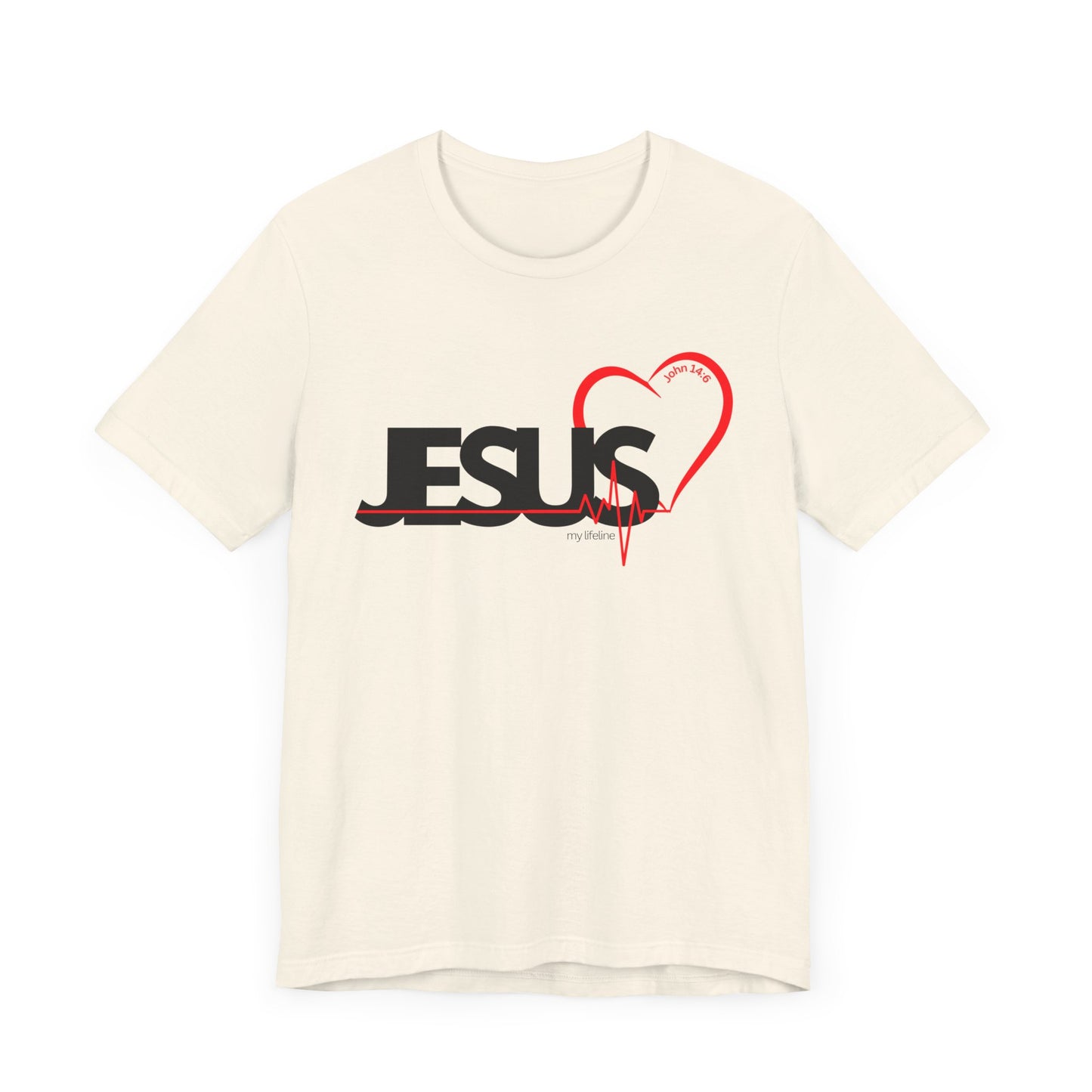 Jesus Lifeline tshirt, Unisex T, Jesus EKG shirt, Jesus the Life Tshirt, Jesus Shirt, Christian Apparel, My lifeline Shirt, EKG Jesus Shirt