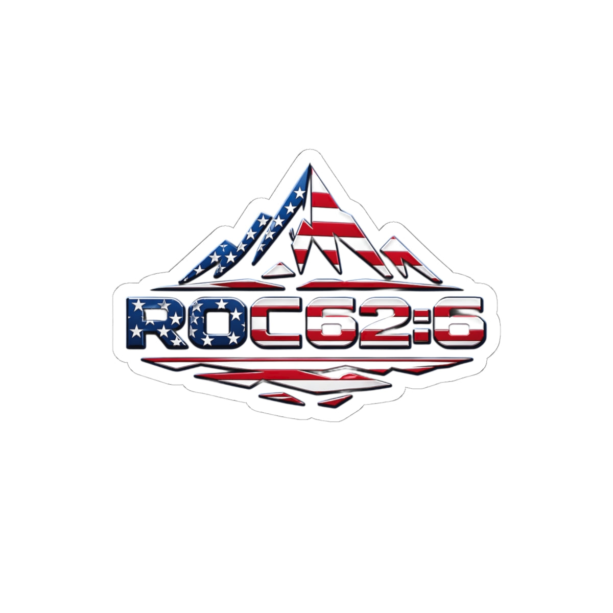 American Flag Mountain ROC626 Kiss-Cut Stickers